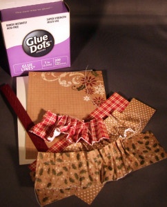 Christmas Ruffle Card Supplies