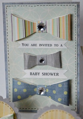 Baby Shower Bow Tie Invitations