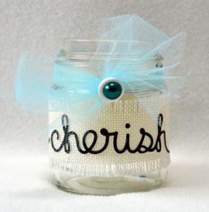 "Cherish" Candle Jar by Grace Tolman