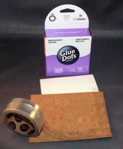 Embossed Christmas Card Glue Lines