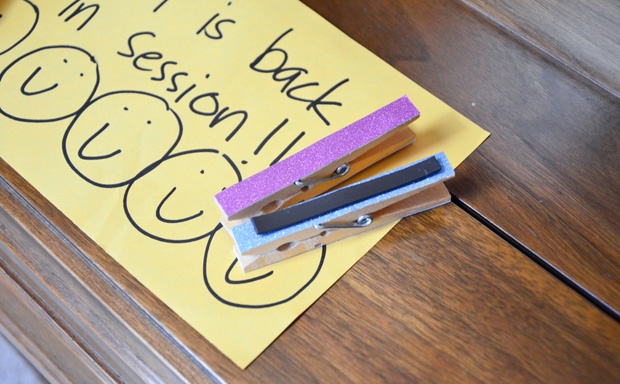 Glittered Clothespins