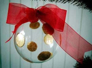 Gold Polka Dot Ornament
