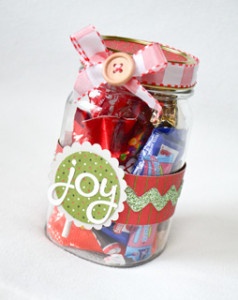 Joy Treat Jar Filled with Goodies