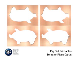 Orange Pig Tent Cards