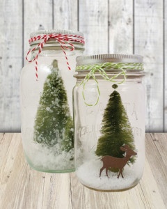 Winter Mason Jar Scenes