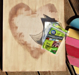 Staining Wood Heart Home Decor