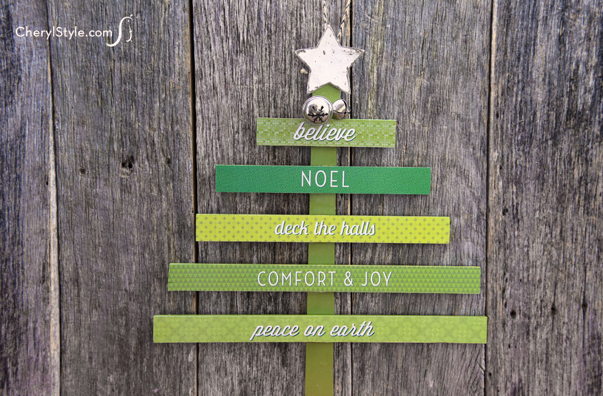Paint Stick Christmas Tree from CherylStyle