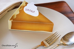 Pumpkin Pie Place Card Printable from CherylStyle