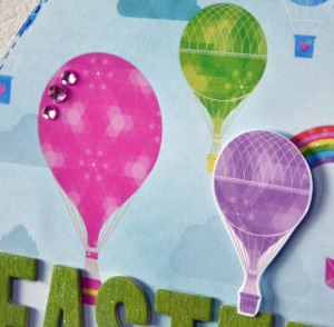 Wooden Easter Decor - Balloon Detail
