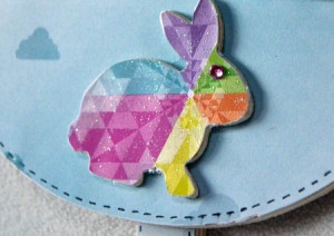 Wooden Easter Decor - Bunny Detail