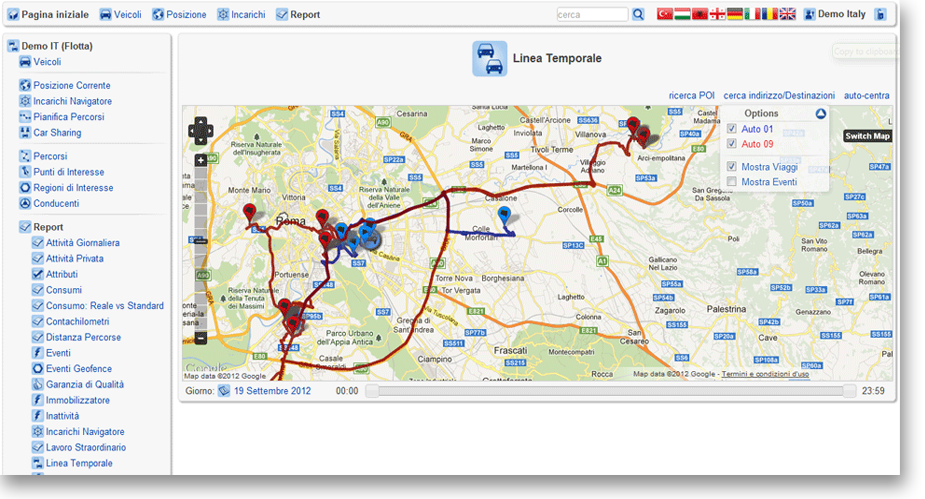 localizzazione satellitare veicoli
