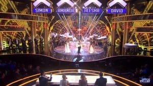 A shot of the stage and full band at the 2016 finale of Britain's Got Talent, featuring the pBone and pTrumpet band.