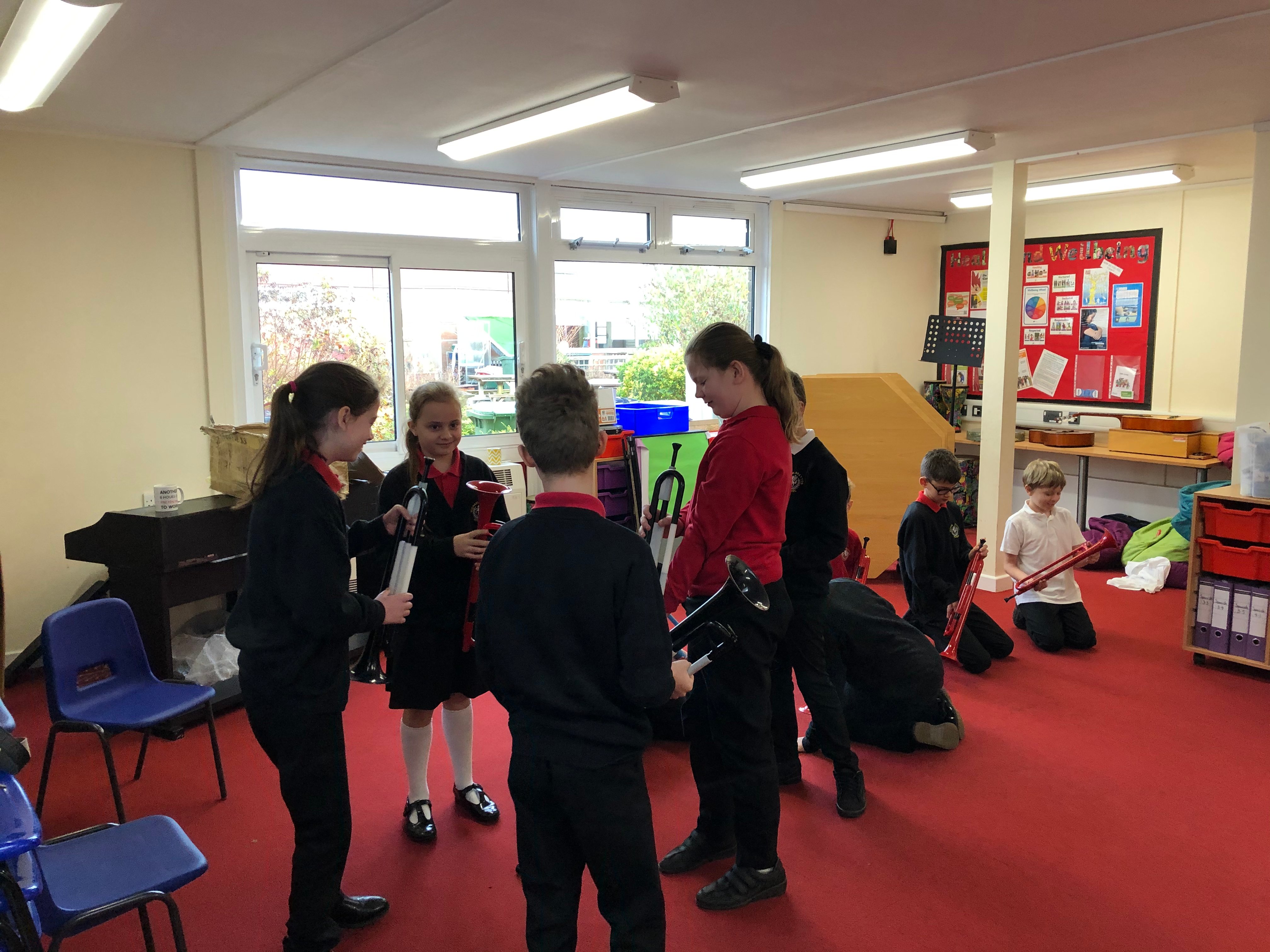 Students at Michael Drayton Junior School Investigate the pBugle