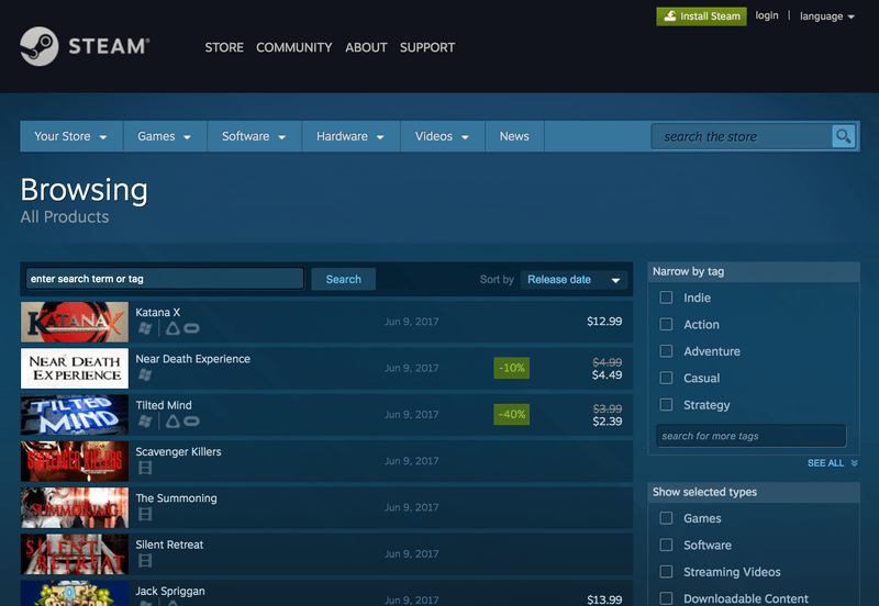 Gathering Data from the Steam Store API using Python