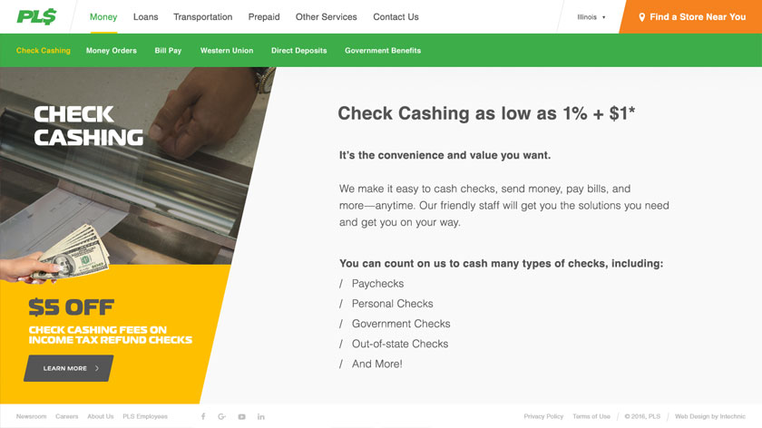 Financial Website UX Design Case Study - UX Audit Comes Second - Check Cashing