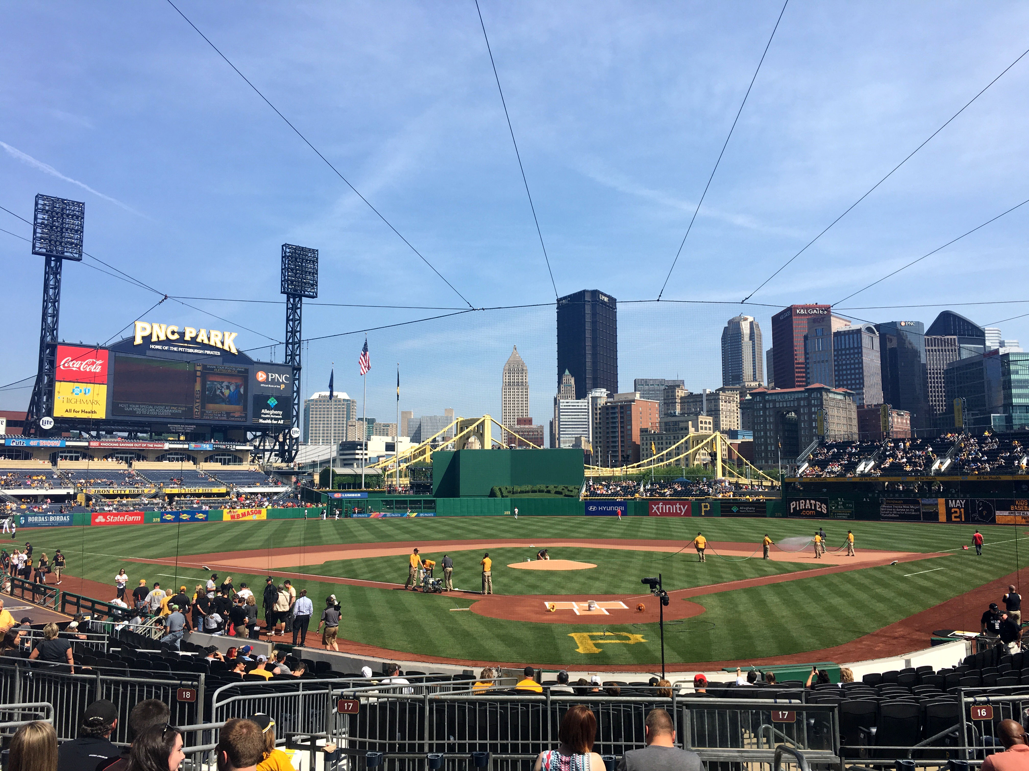  This is the view from PNC Park on Pittsburgh's North Shore where the Pirates play baseball.