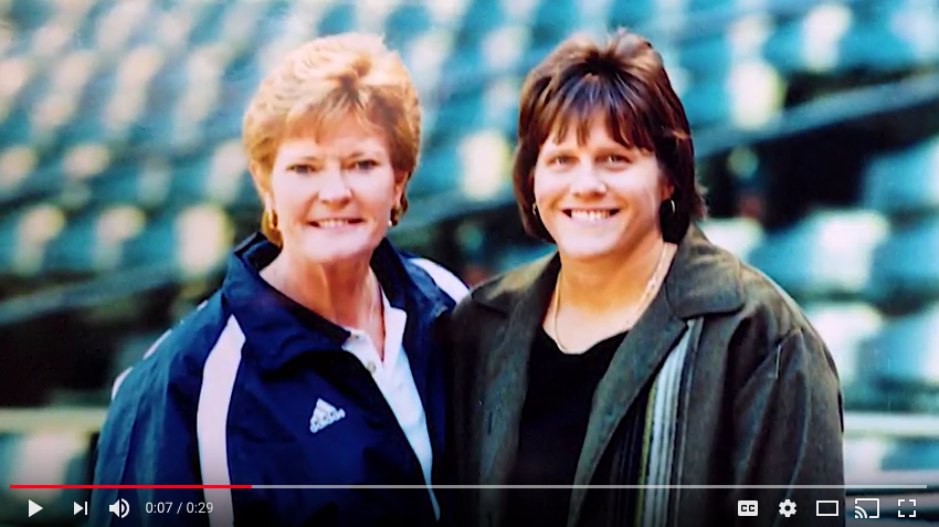 Coach Pat Summitt and Amy Gamble