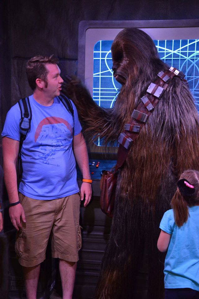 Eric Hersey, Search Engine Optimization Expert, talking with a Wookie