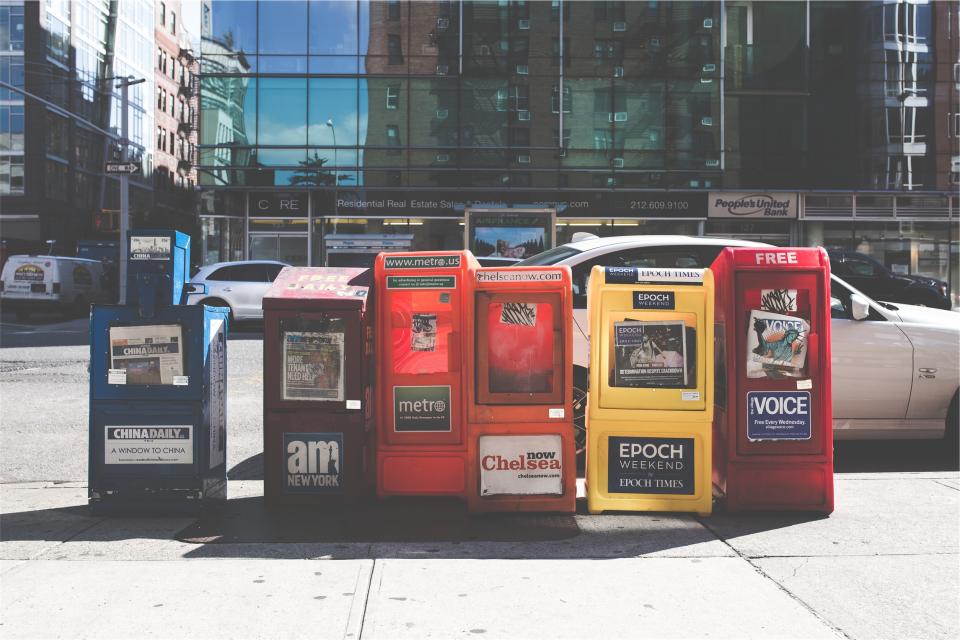 A Newspaper Stand - not a relevant way to reach the millennial consumer