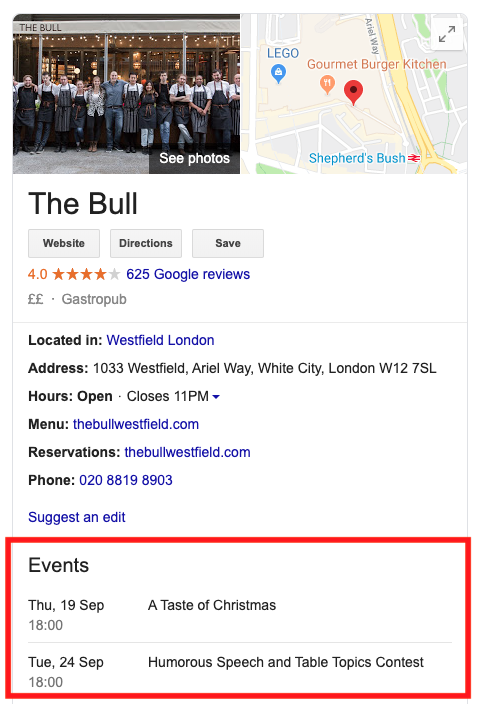 Google events