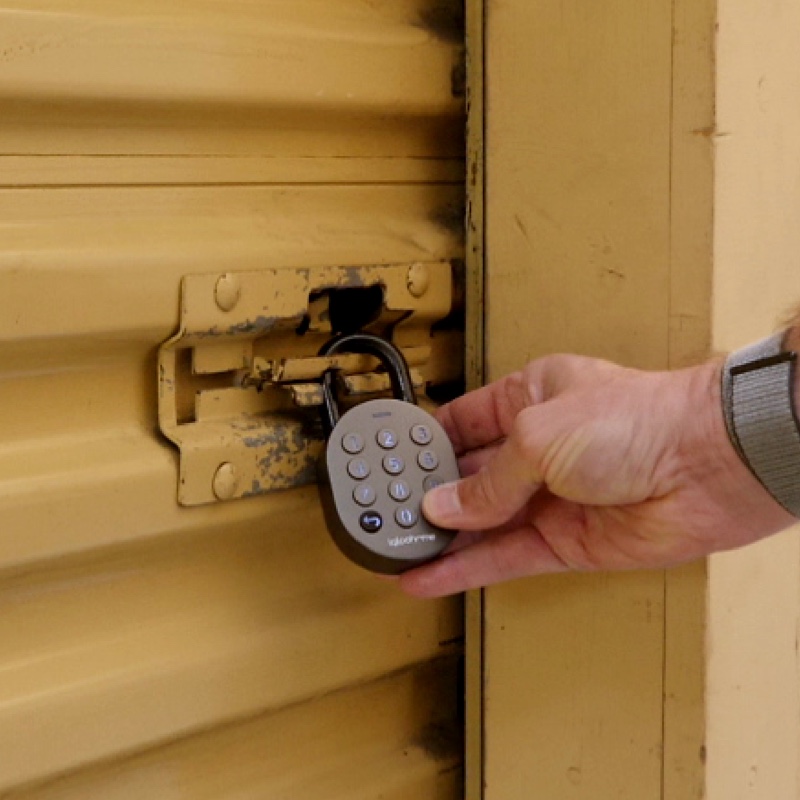 Smart Padlock on warehouse