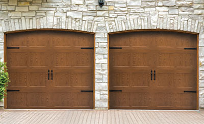 Raynor Aspen Series woodgrain steel doors