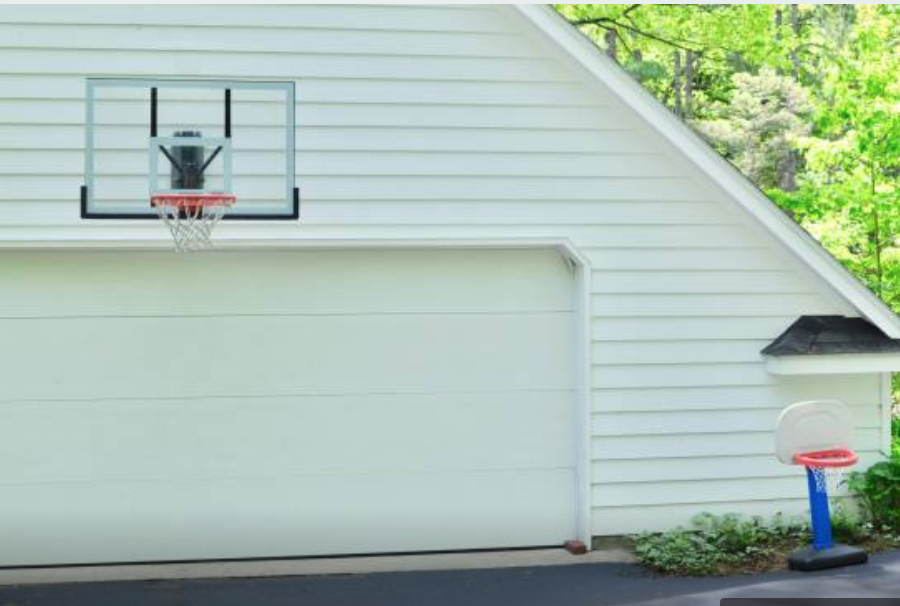 Garage Door and Basketball Hoop