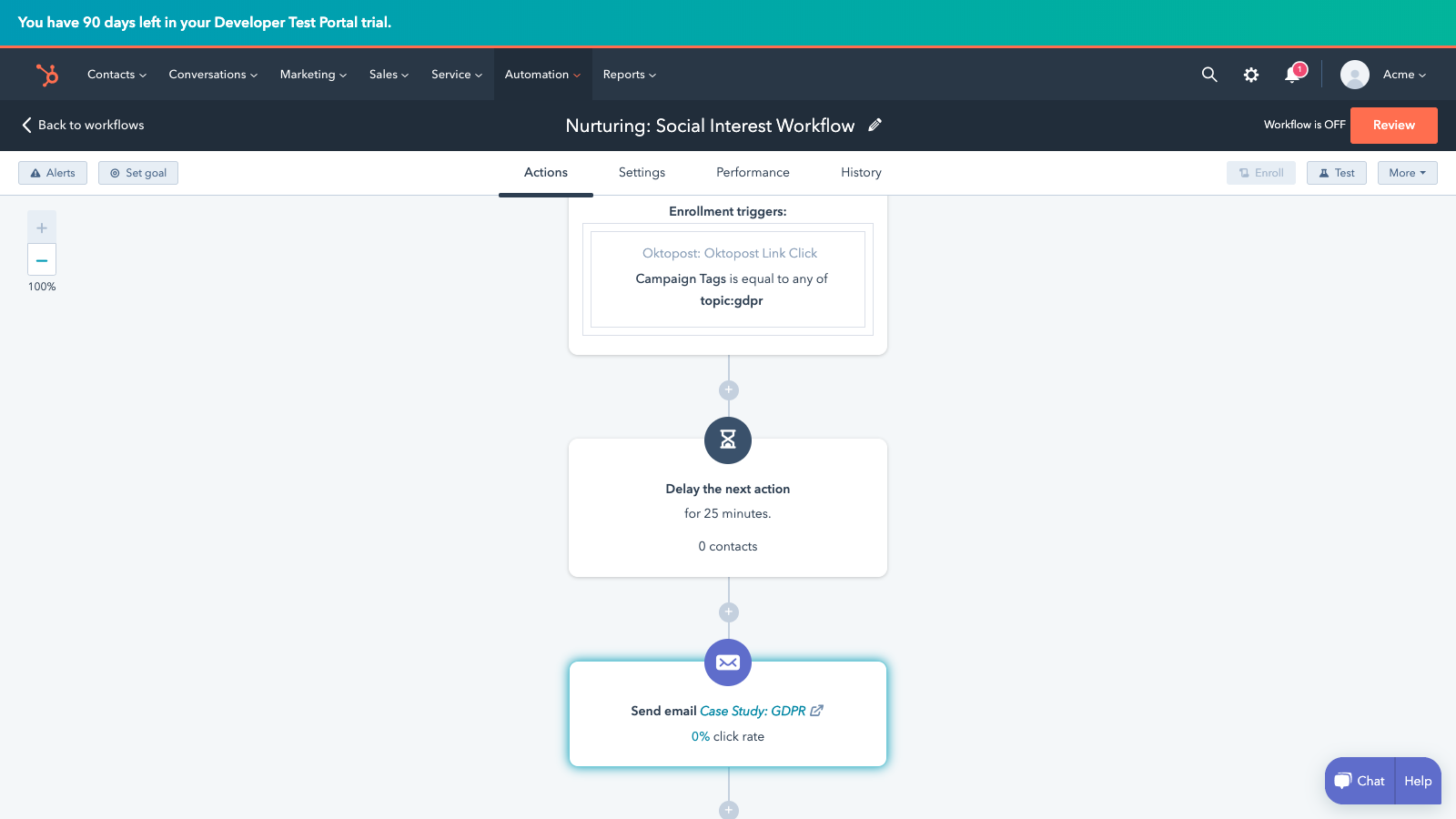 Nurture leads based on their social engagements.