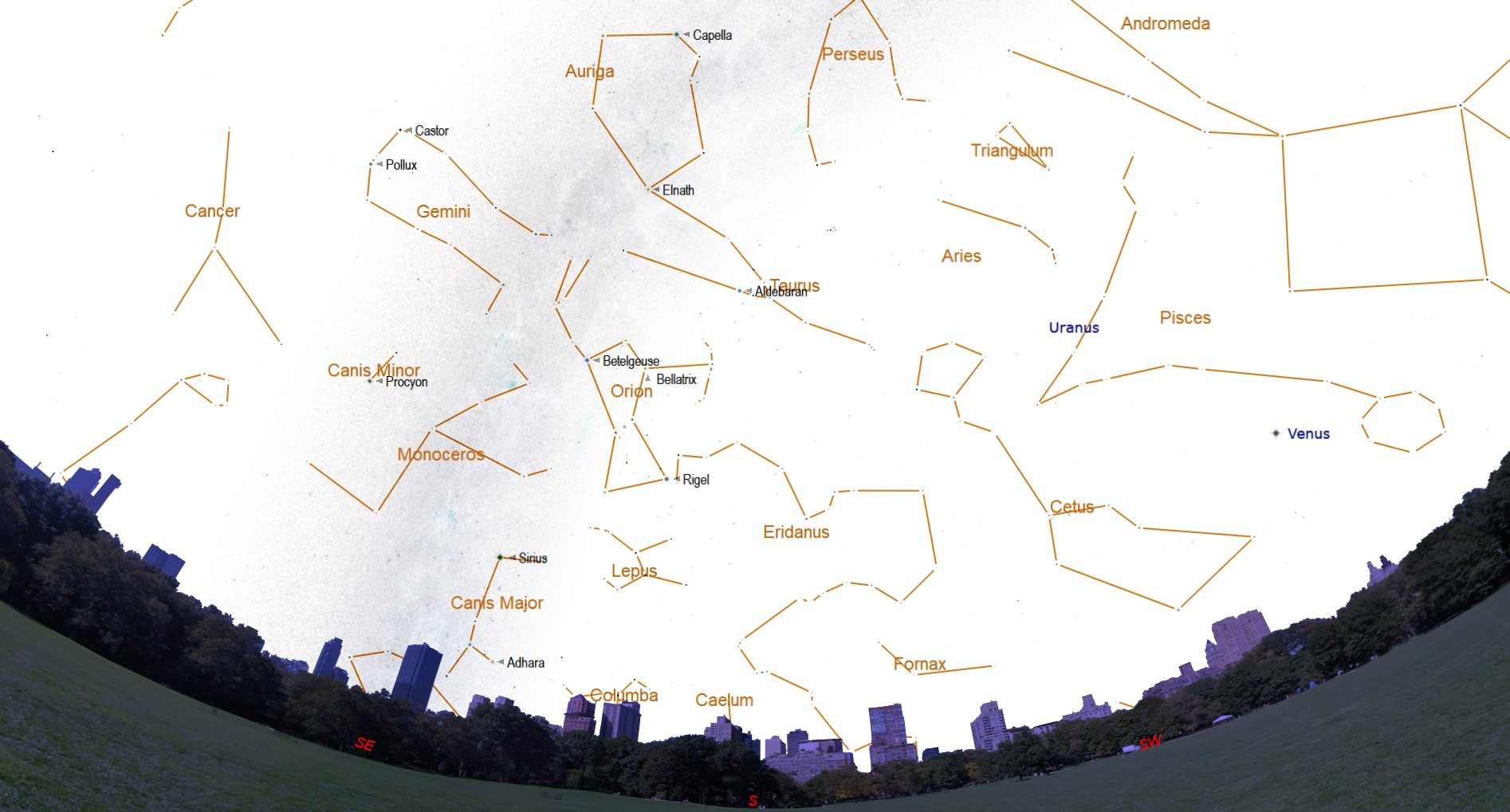 February 11 at 8 pm - White Sky Chart