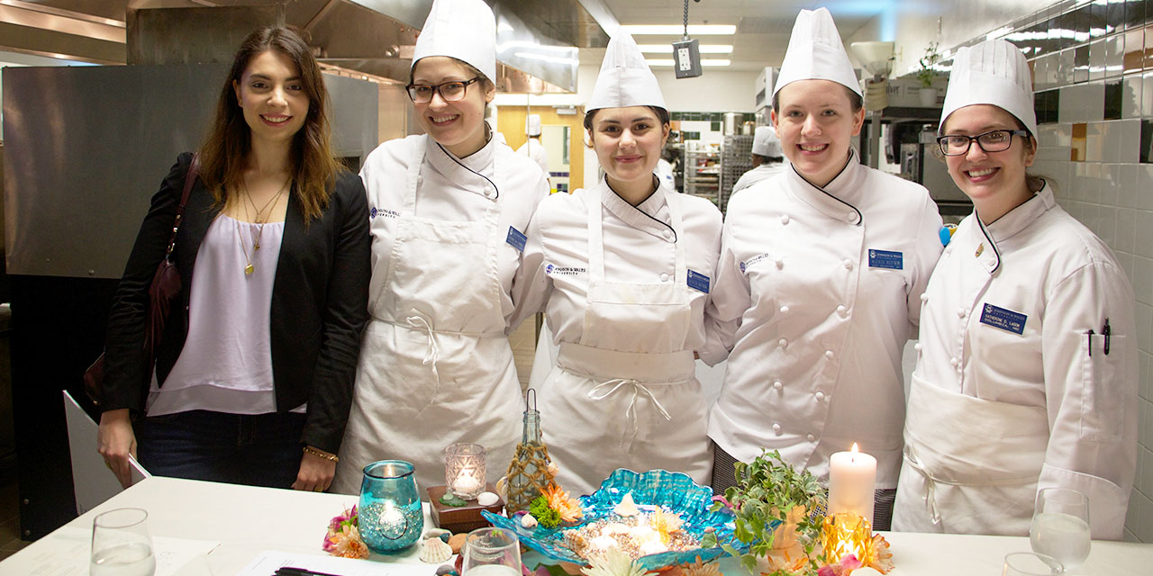 Designer Karissa Palmer with her group from Blue Bay pop-up restaurant Designer Karissa Palmer with her group from Blue Bay pop up restaurant