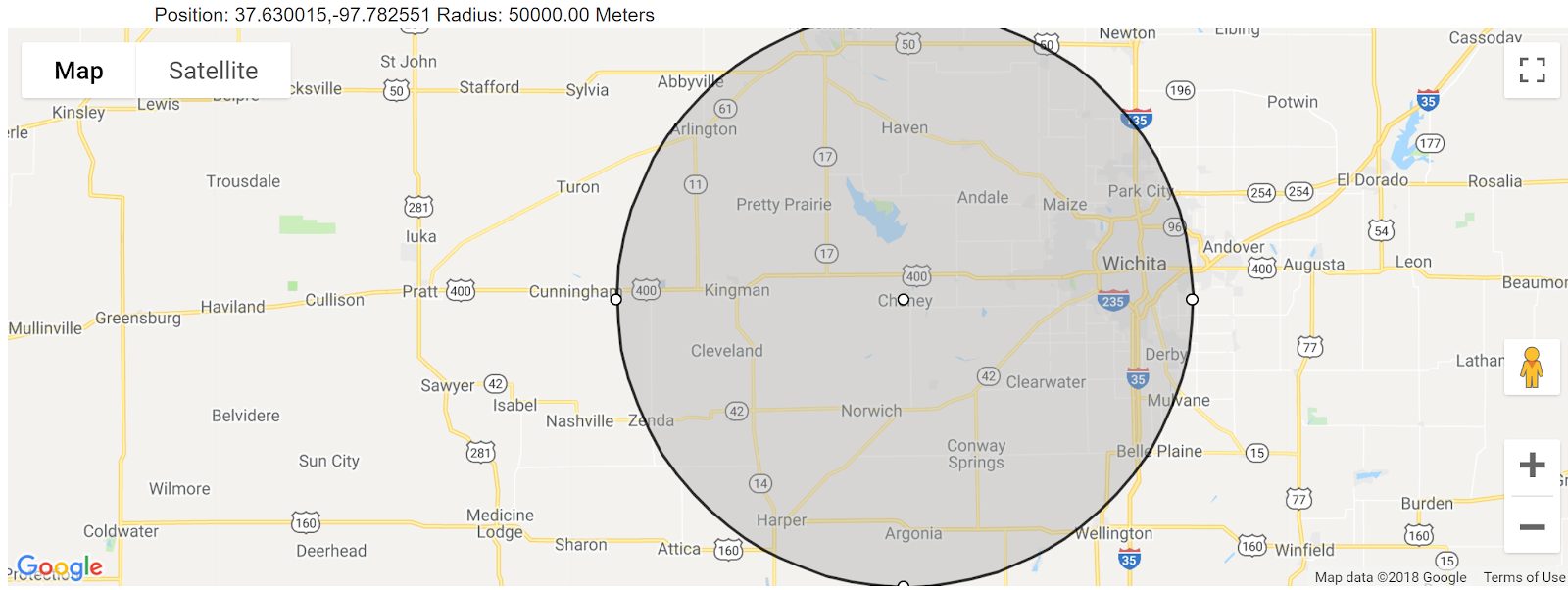 The accuracy radius for a given latitude-longitude pair.