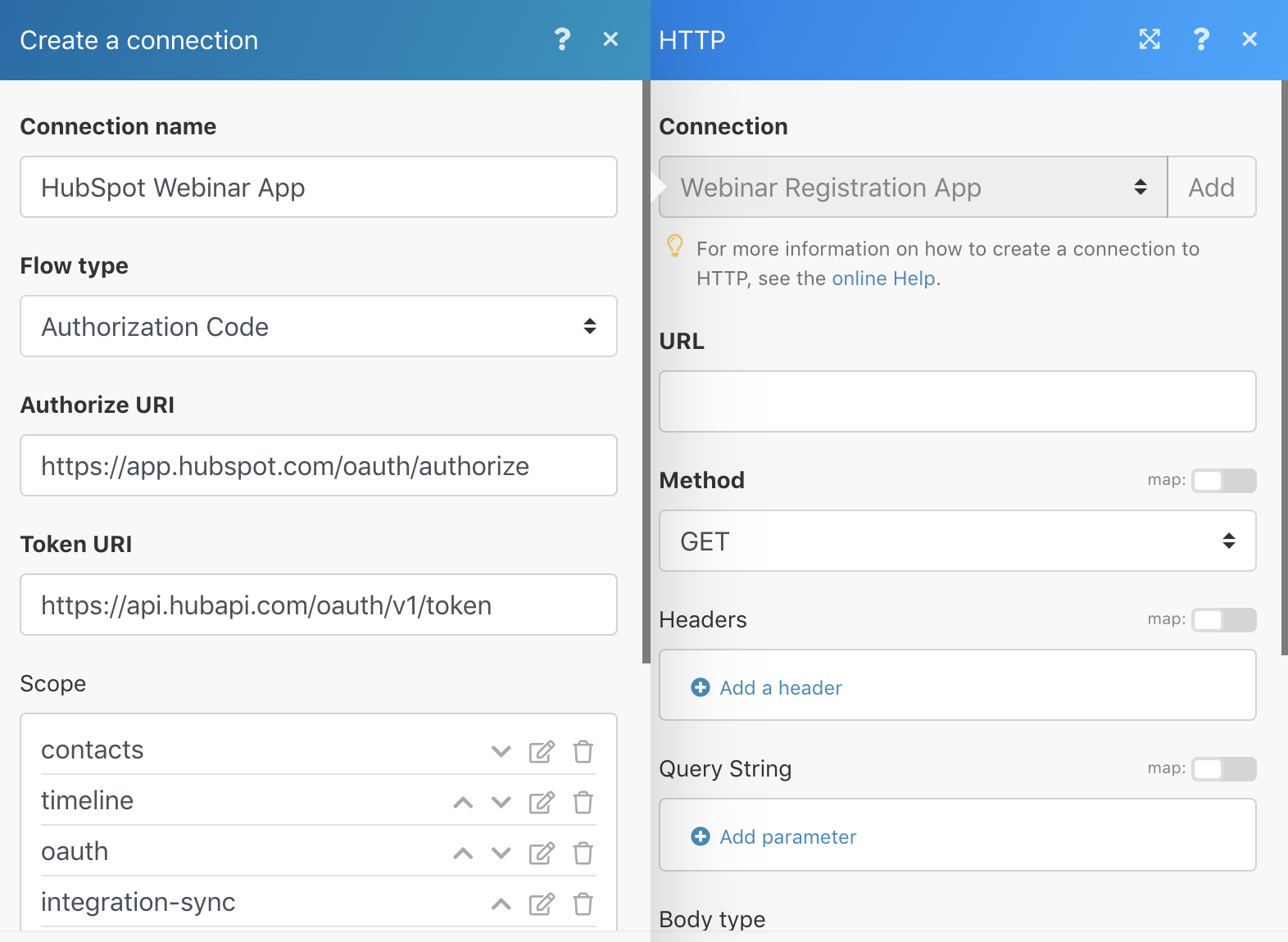 Authorize and Token URI