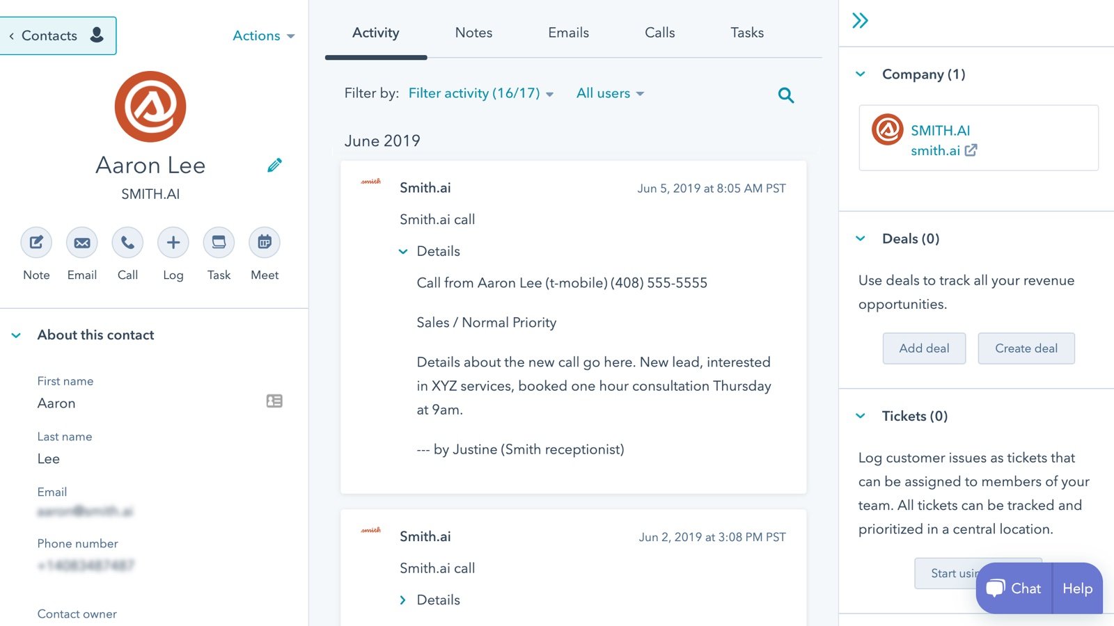 Keep data up-to-date with logged calls from current clients