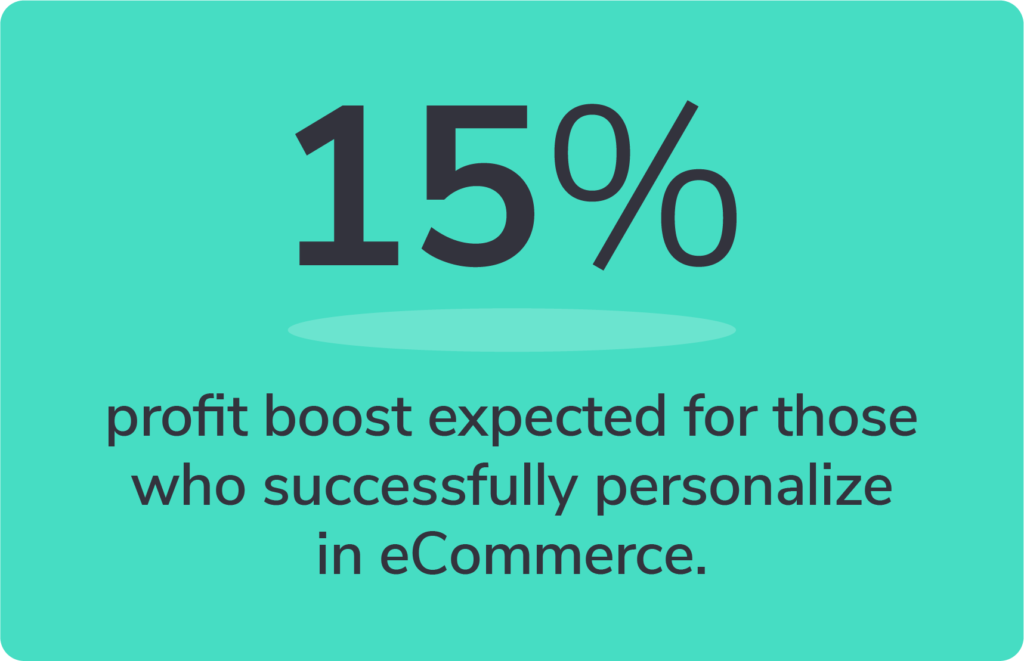 15% profit boost expected for those who successfully personalize in eCommerce