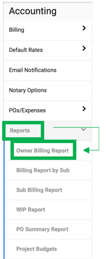 Reports_Owner Billing