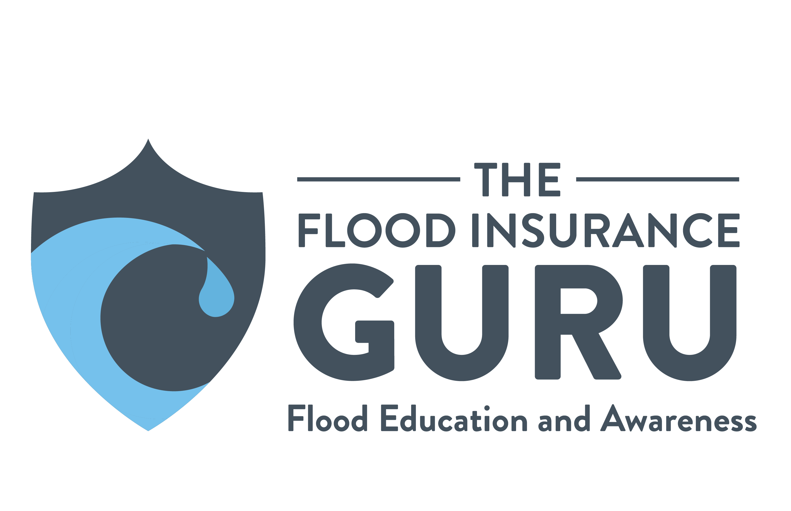 Flood Insurance Guru Logo w Tagline_H 2 Color