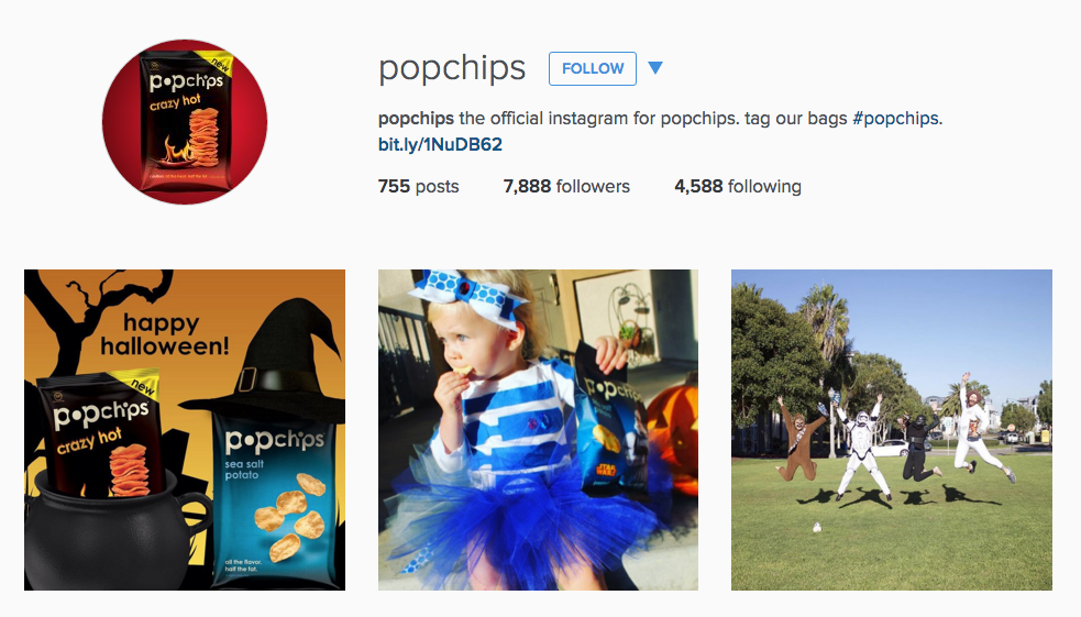  Instagram for Inbound Marketing; popchips has a good bio example