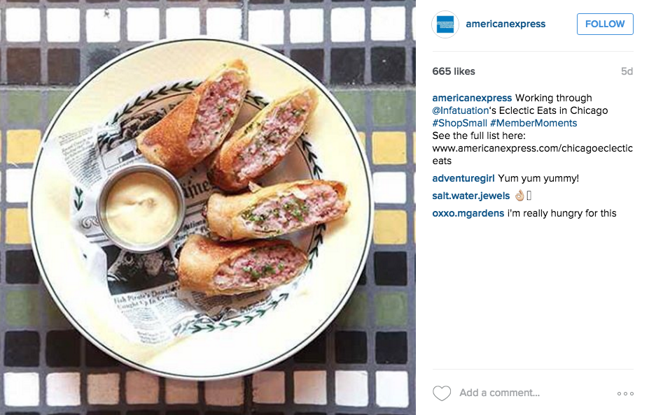  Instagram for Inbound Marketing, this American Express example shows how to effectively tag others in the industry.