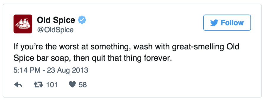 Old Spice Tweet Example 1