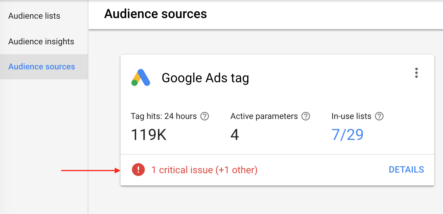adwords critical issue