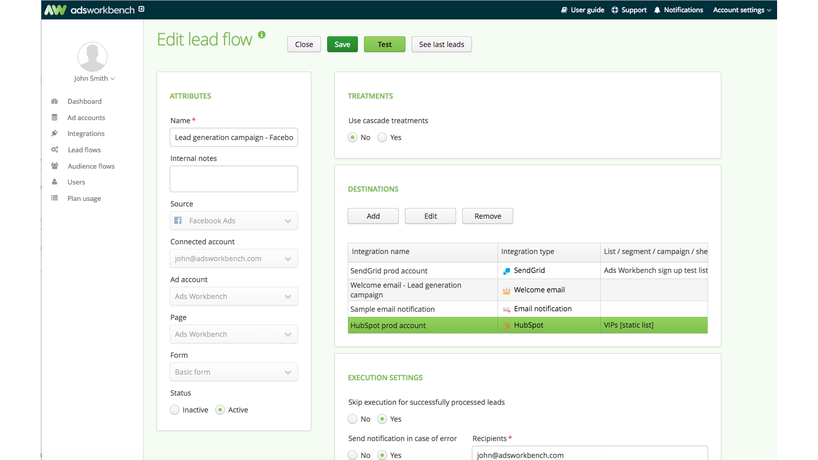 Sync your leads to HubSpot