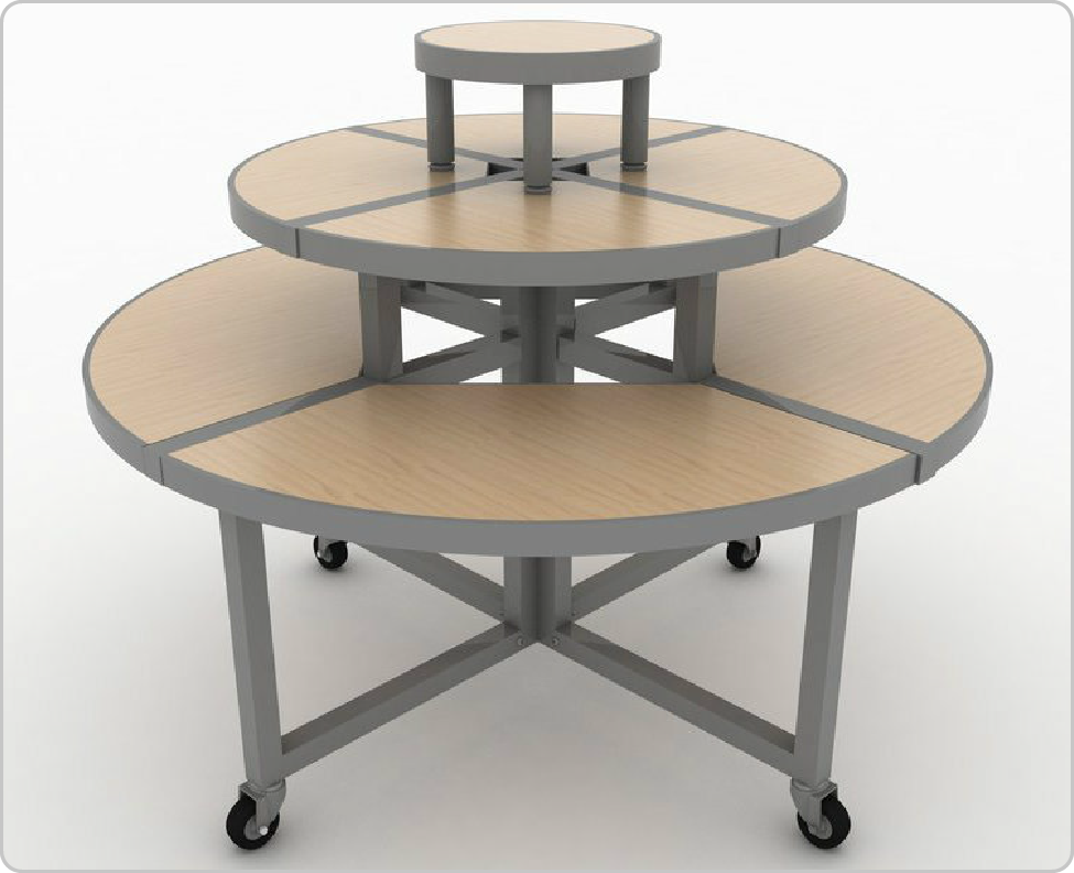 Round Nesting Tables, Round Display Table Retail