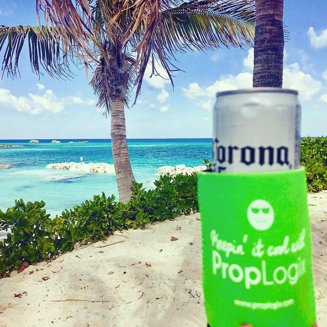 Keepin it cool with PropLogix Lime Green Koozie