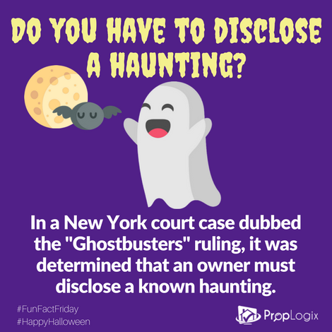 Fun Fact Friday - Haunting have to be disclosed to buyers in New York