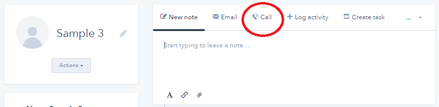 Call from The HubSpot CRM Call from The HubSpot CRM