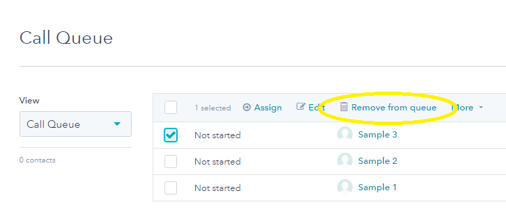 Remove From Call Queue Remove From Call Queue