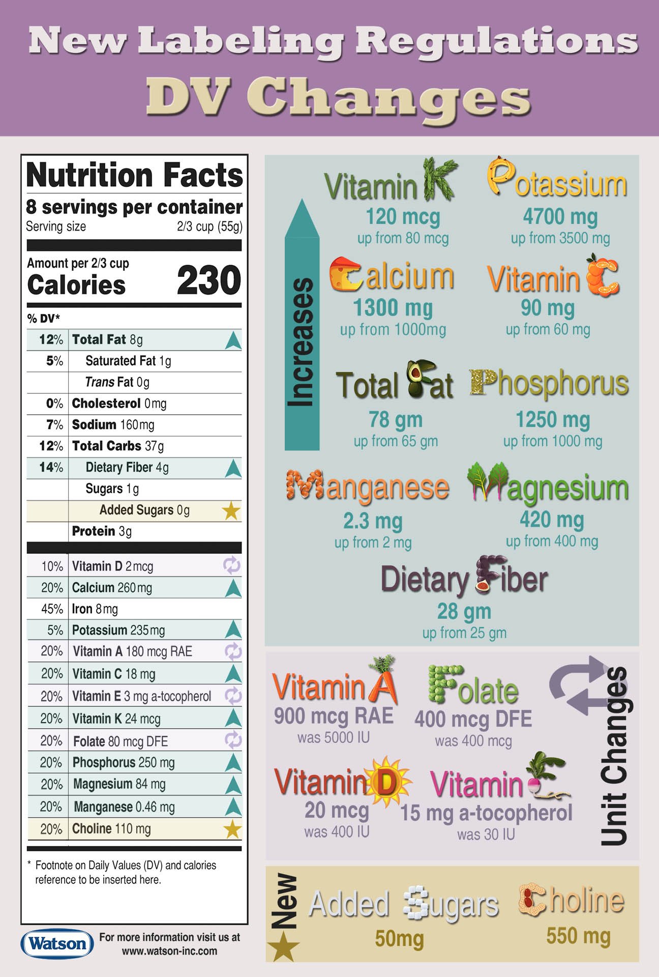Nutrition Facts Label Changes Infographics