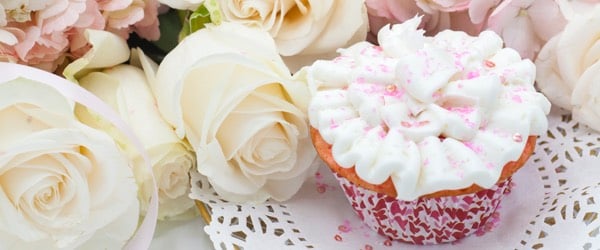 Valentines Cupcake with Pink Edible Glitter