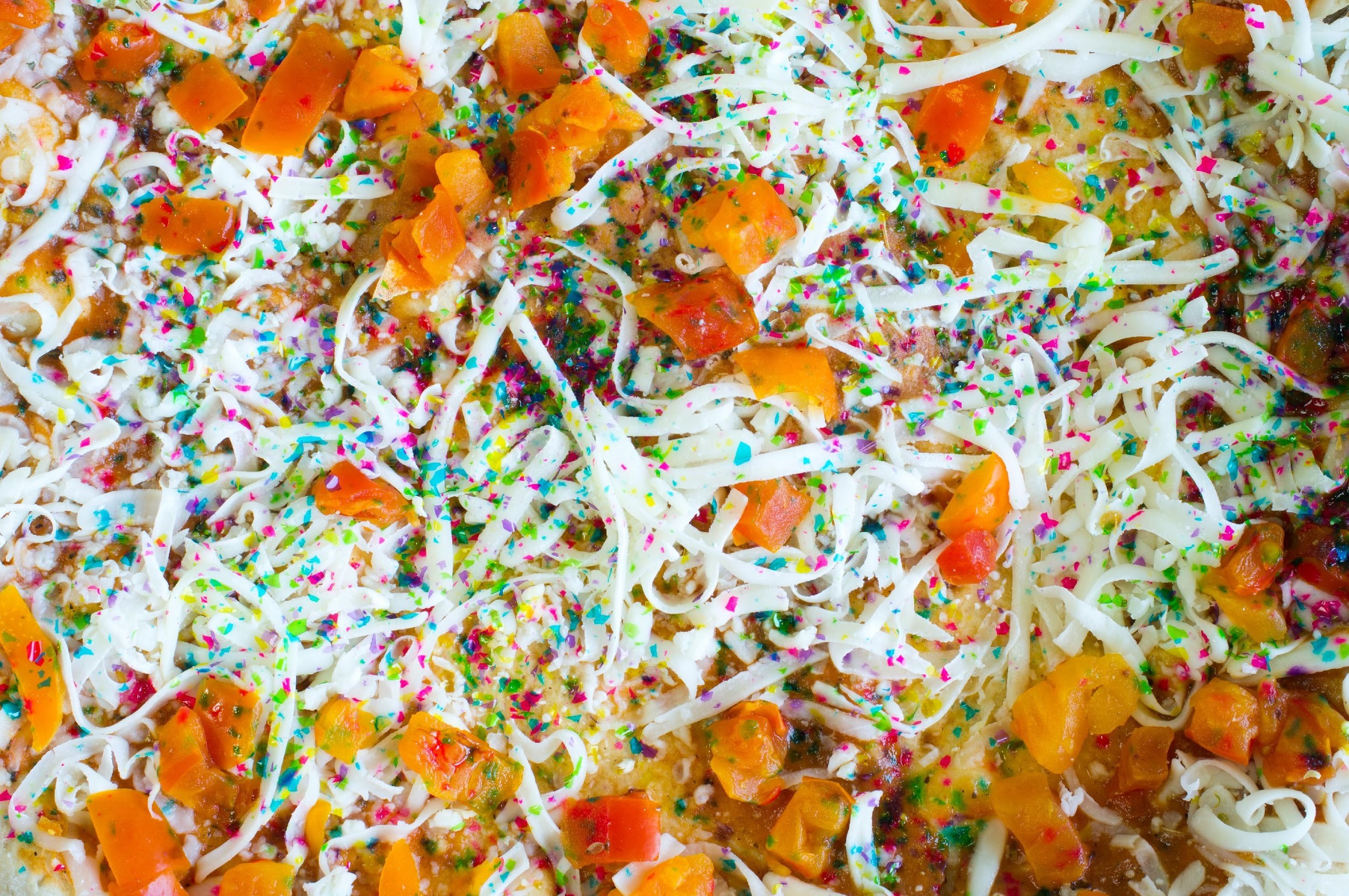 Edible Glitter Before Baking Edible Glitter Pizza before Baking