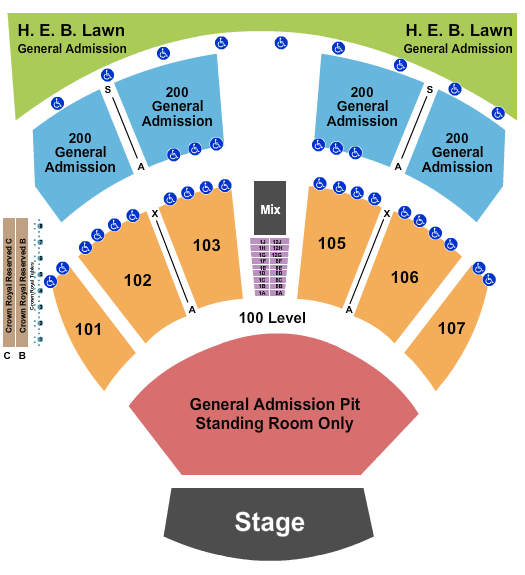 Germania Insurance Amphitheater Seating Chart Rows Seats And Club
